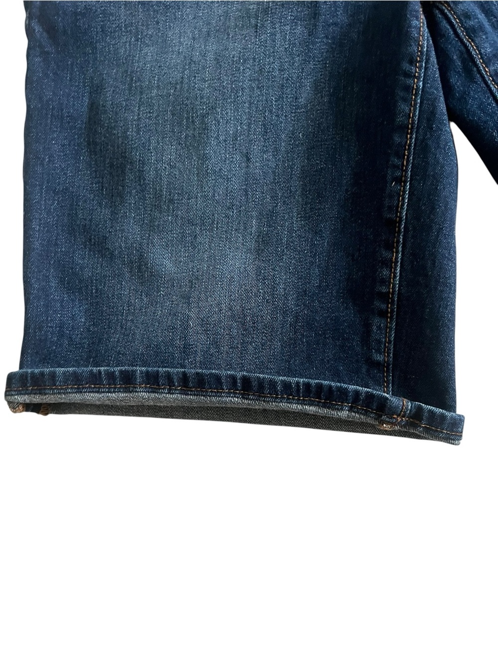 LOFT Dark Wash Denim Cuffed Bermuda Shorts Long Shorts Summer Style Size 27 / 4 - Picture 5 of 8